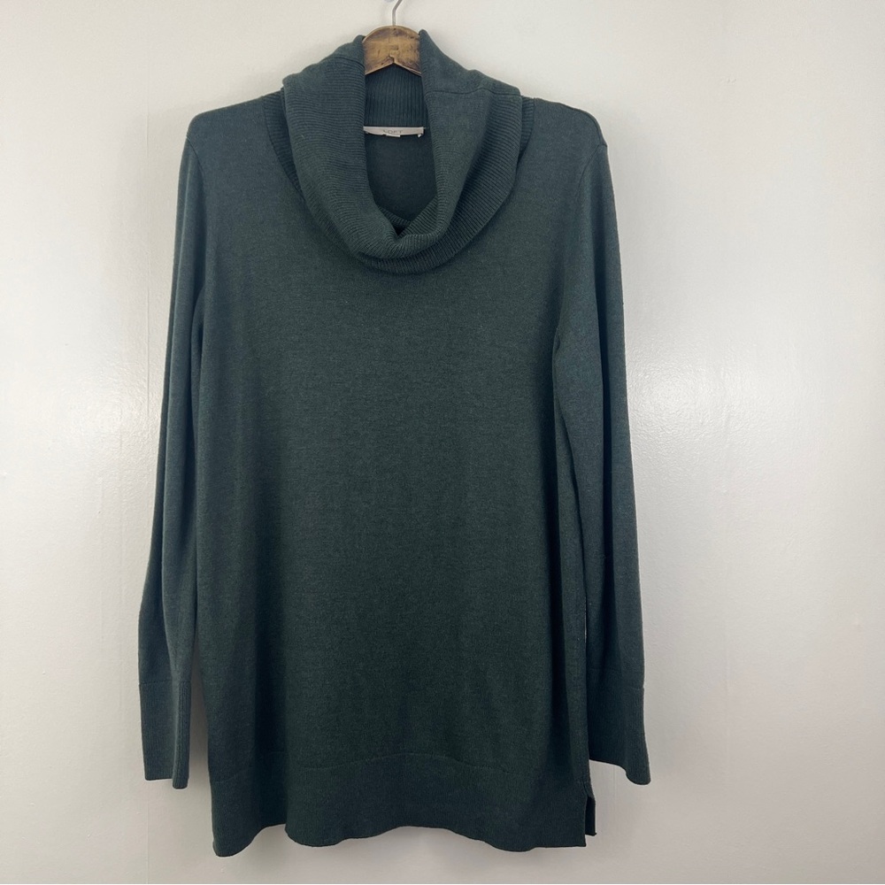 Ann Taylor Loft Cowl Neck Green Sweater Cozy Fall Size XL